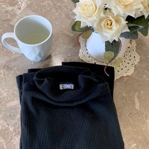 Reformation ribbed mini dress